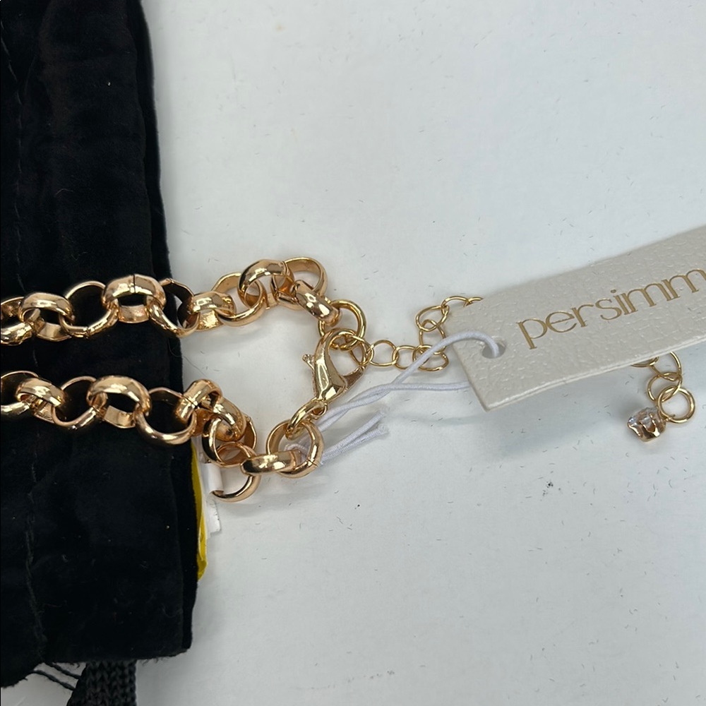 Persimmon Gold Heart Charm Necklace with rhinestones NWT! - Picture 7 of 10